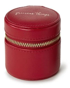 WOLF Round Mini Zip Case Home Jewelry Boxes & Watch Winders