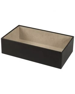 WOLF Vault 4in Deep Black Tray Home Jewelry Boxes & Watch Winders