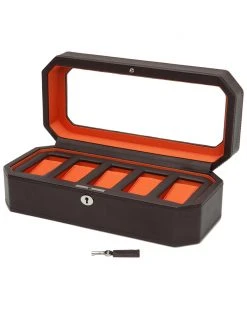 WOLF Windsor 5pc Watch Box Home Jewelry Boxes & Watch Winders