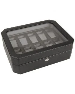 WOLF Windsor 10pc Watch Box Home Jewelry Boxes & Watch Winders