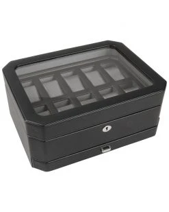 WOLF Windsor 10pc Watch Box Home Jewelry Boxes & Watch Winders